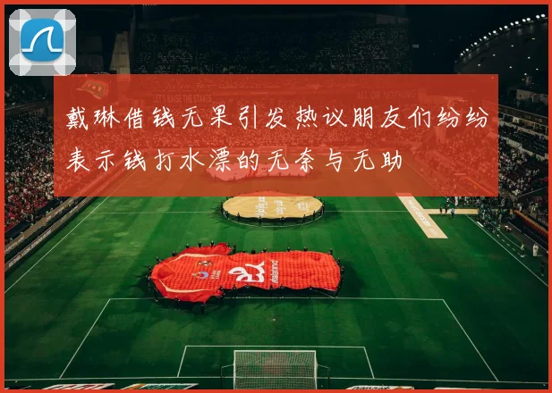 戴琳借钱无果引发热议朋友们纷纷表示钱打水漂的无奈与无助